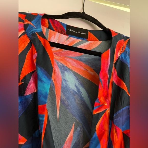 Louisa Ballou Floral Long-Sleeve Caftan and Bikini Set - Picture 11 of 15